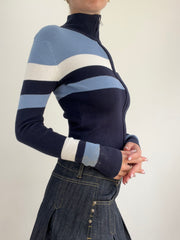 💻BEST PICKS | Größe: XS · Farbe: Blau · Artikel: Pullover · Details: Doppelreißverschluss