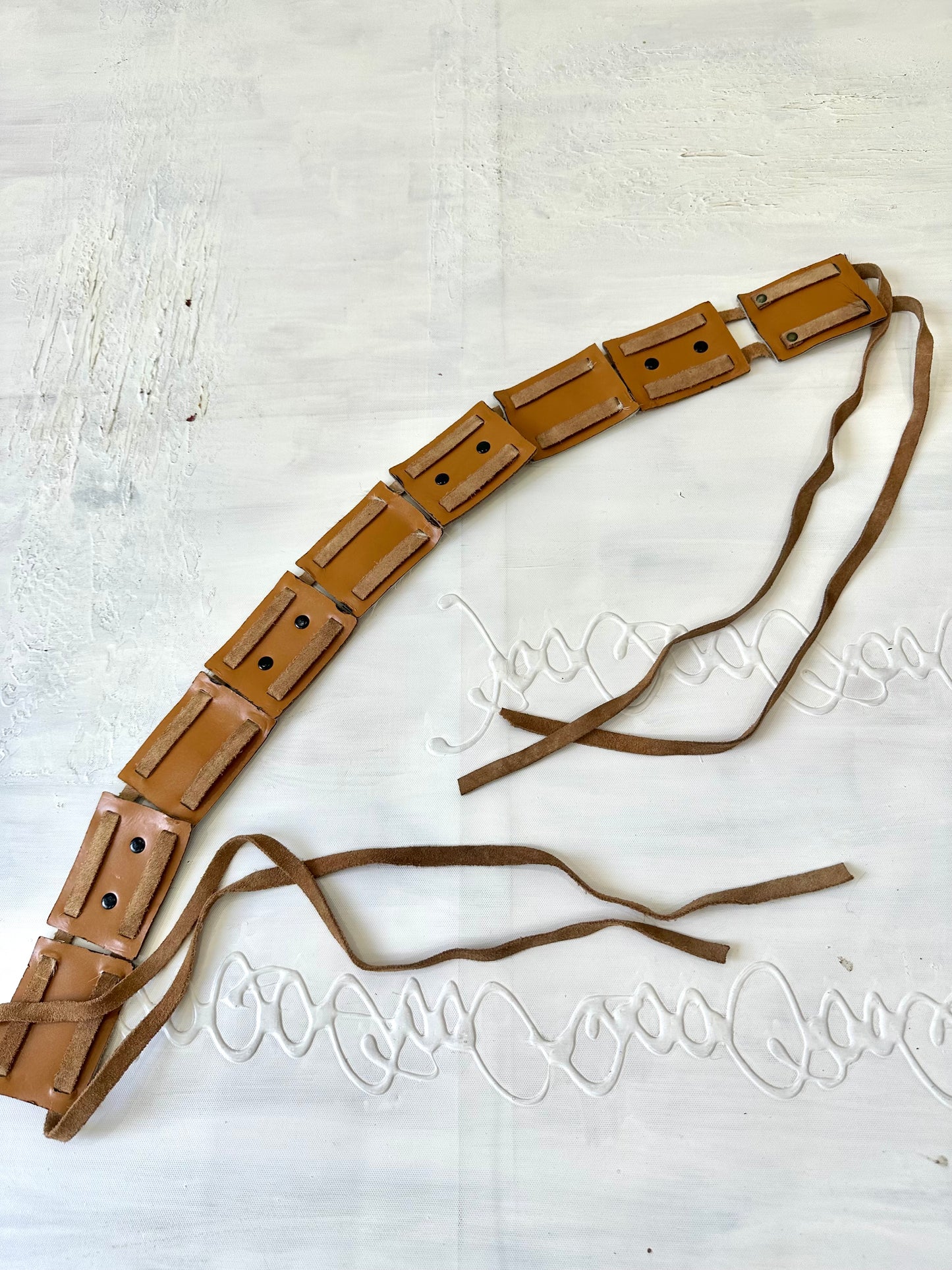 festival drop | brown panel faux fur statement belt
