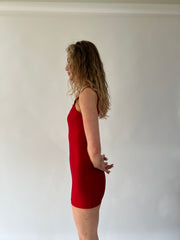 SATC drop | taille: S · couleur: rouge · article: robe · détails: longueur mini + united colors of benetton
