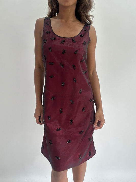 wedding guest drop | small black and red old zara mesh overlay midi dress