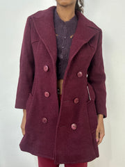 BEST PICKS | small burgundy button up trench coat