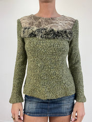 💻 vintage edit three | talla: S · color: verde · prenda: jersey · detalles: serpiente