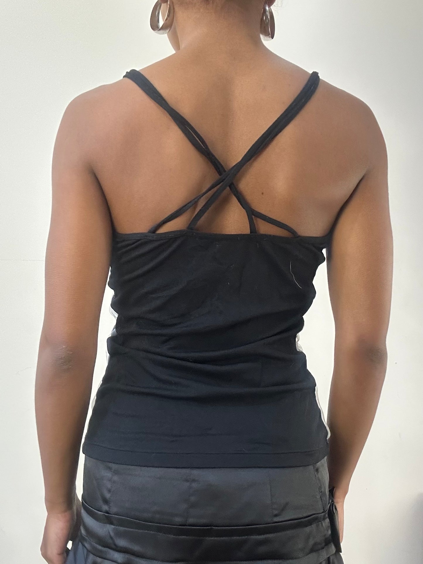 AUTUMN EDIT | medium grey cami top with mesh overlay