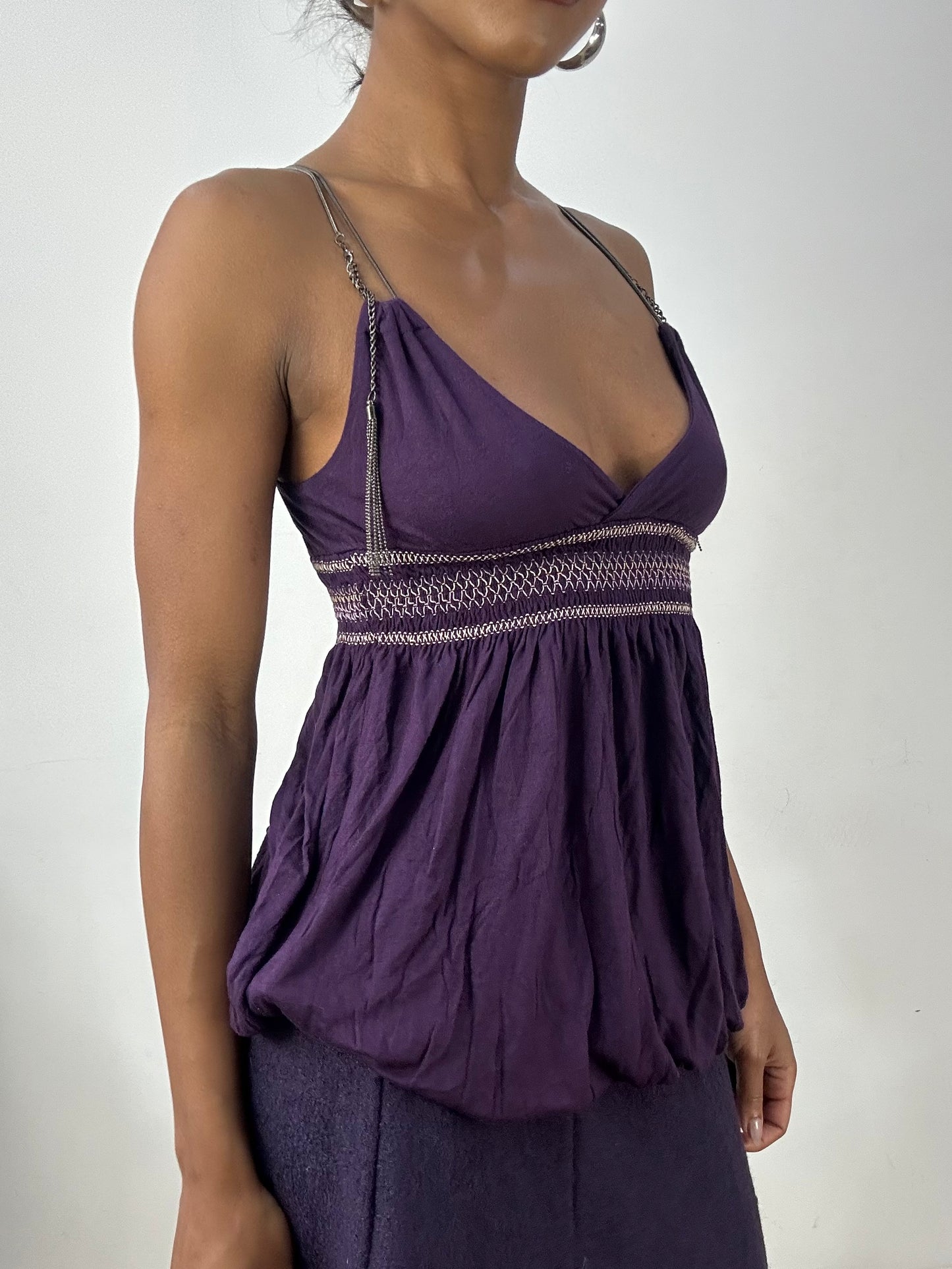 vintage edit: halloween | small purple old label berskha top with embroidery