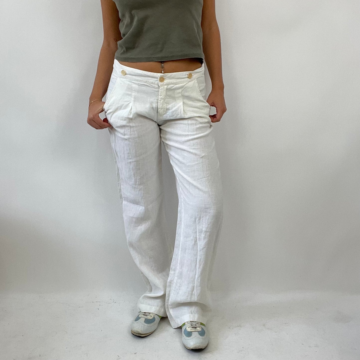 💻 COASTAL GRANDMA DROP | small cream linen trousers