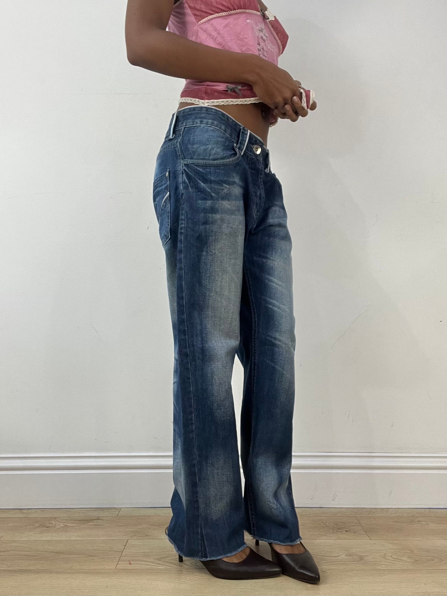 BEST PICKS | medium blue dolce and gabbana dark wash straight leg jeans