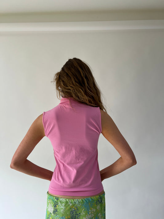 🧼SATC drop | taille: S/M · couleur: rose · article: haut · détails: manches courtes + col roulé