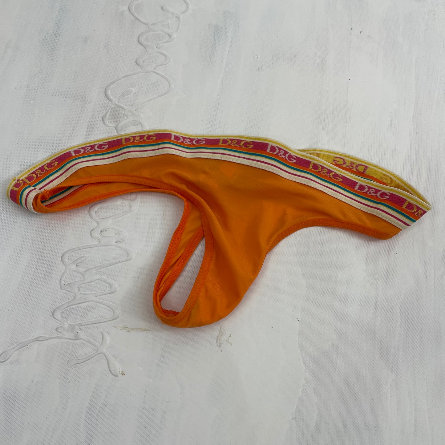 AMELIA GRAY DROP | medium orange d&g thong