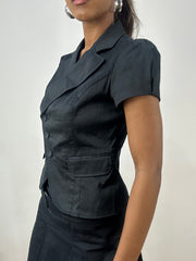 BEST PICKS | small black orsay cropped blazer top