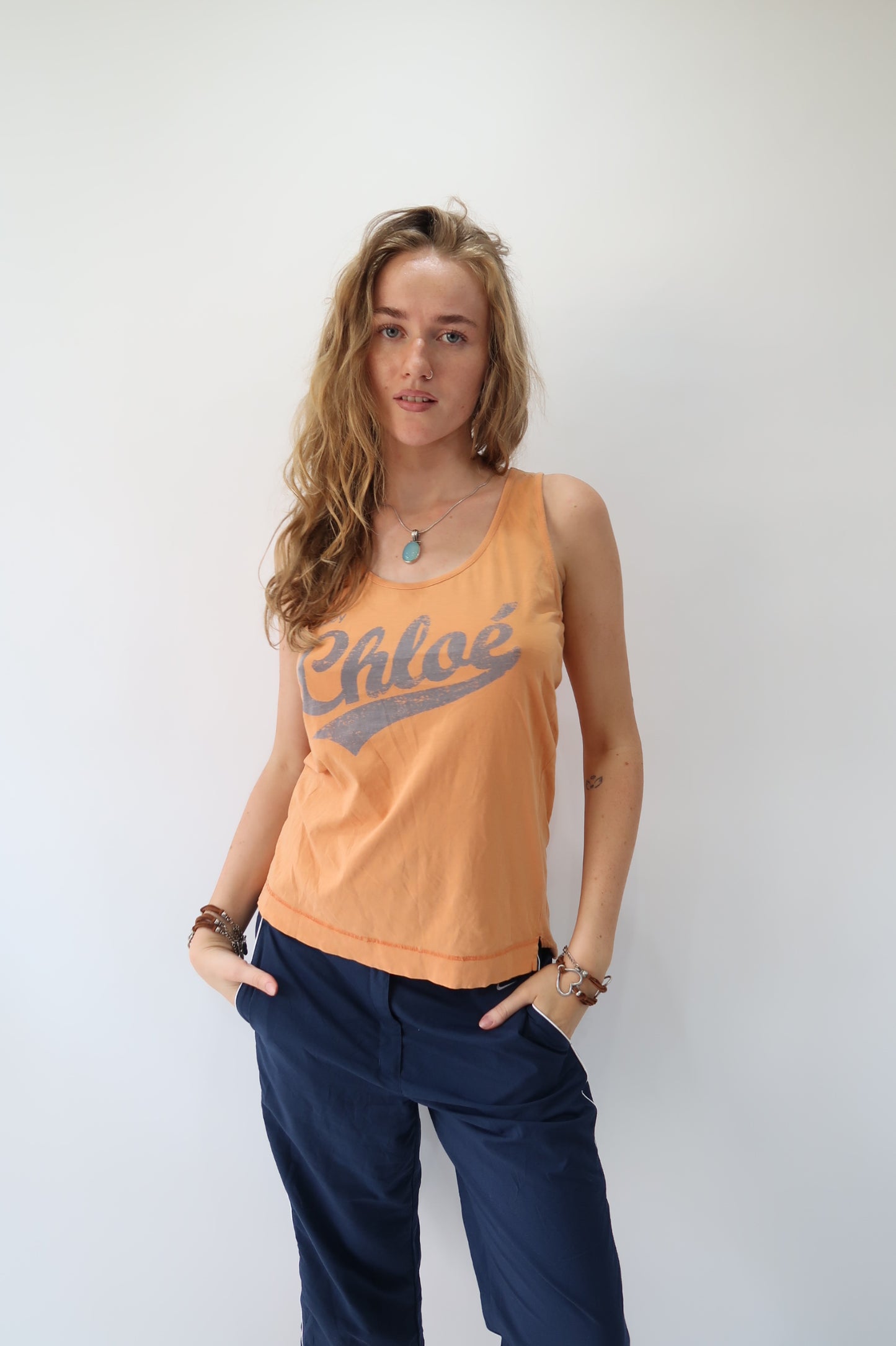 athleisure edit | medium orange chloé tank top