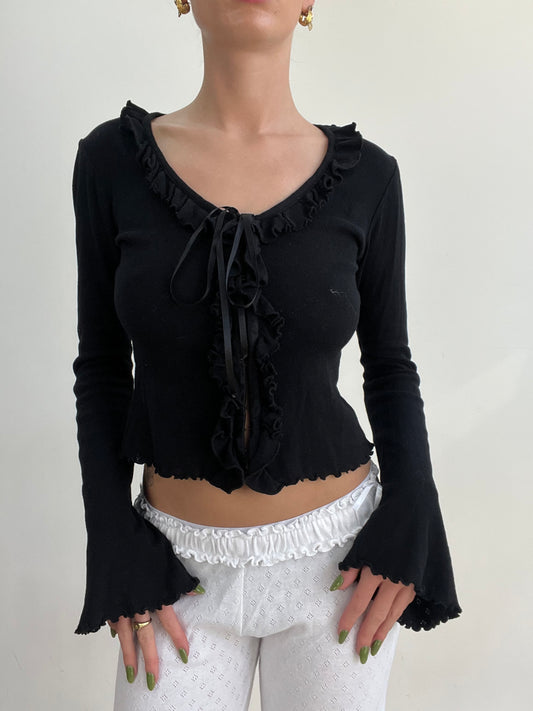 #394 SAMPLE SALE | small black matilda cardigan