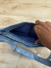 summermaxxing drop | 蓝色 牛仔 patchwork 单肩包