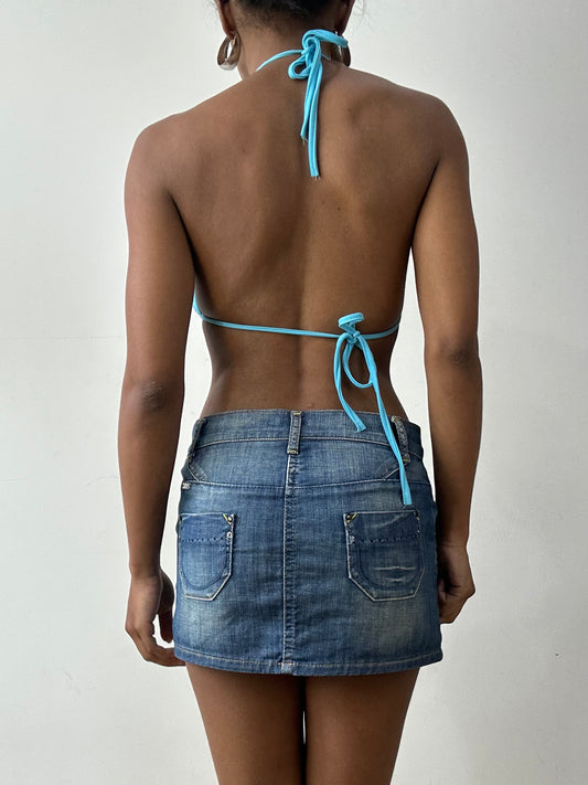 midsummer edit | medium blue sequin diamante bikini set
