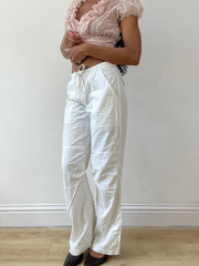 vintage edit twenty-five | small white trousers with tie up waist
