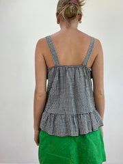 BEST PICKS | medium black and white gingham ruffle top