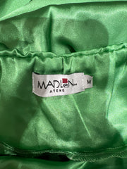 Y2K| medium green satiny midi dress