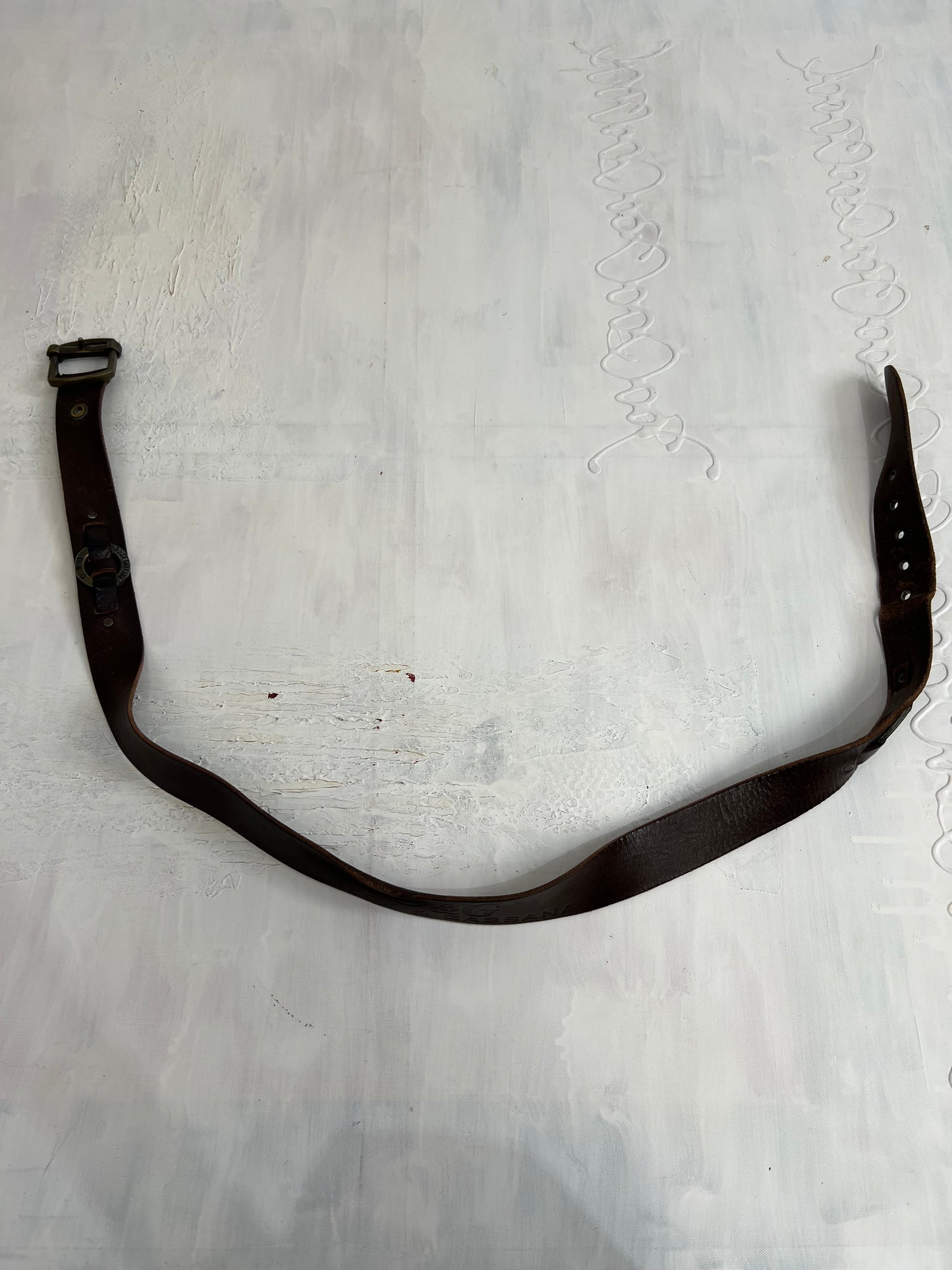 vintage edit thirty | brown dolce and gabbana real leather belt