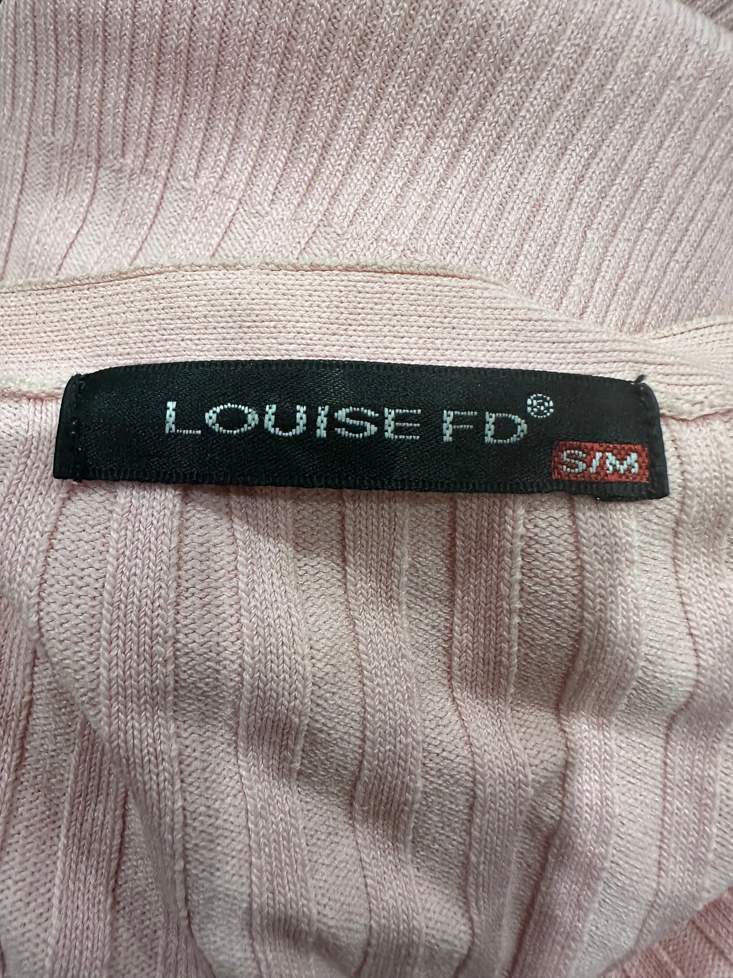 spring edit | small/medium pink ribbed wrap top