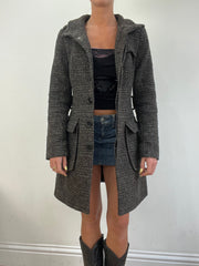 vintage edit eleven | medium brown plaid orsay jacket