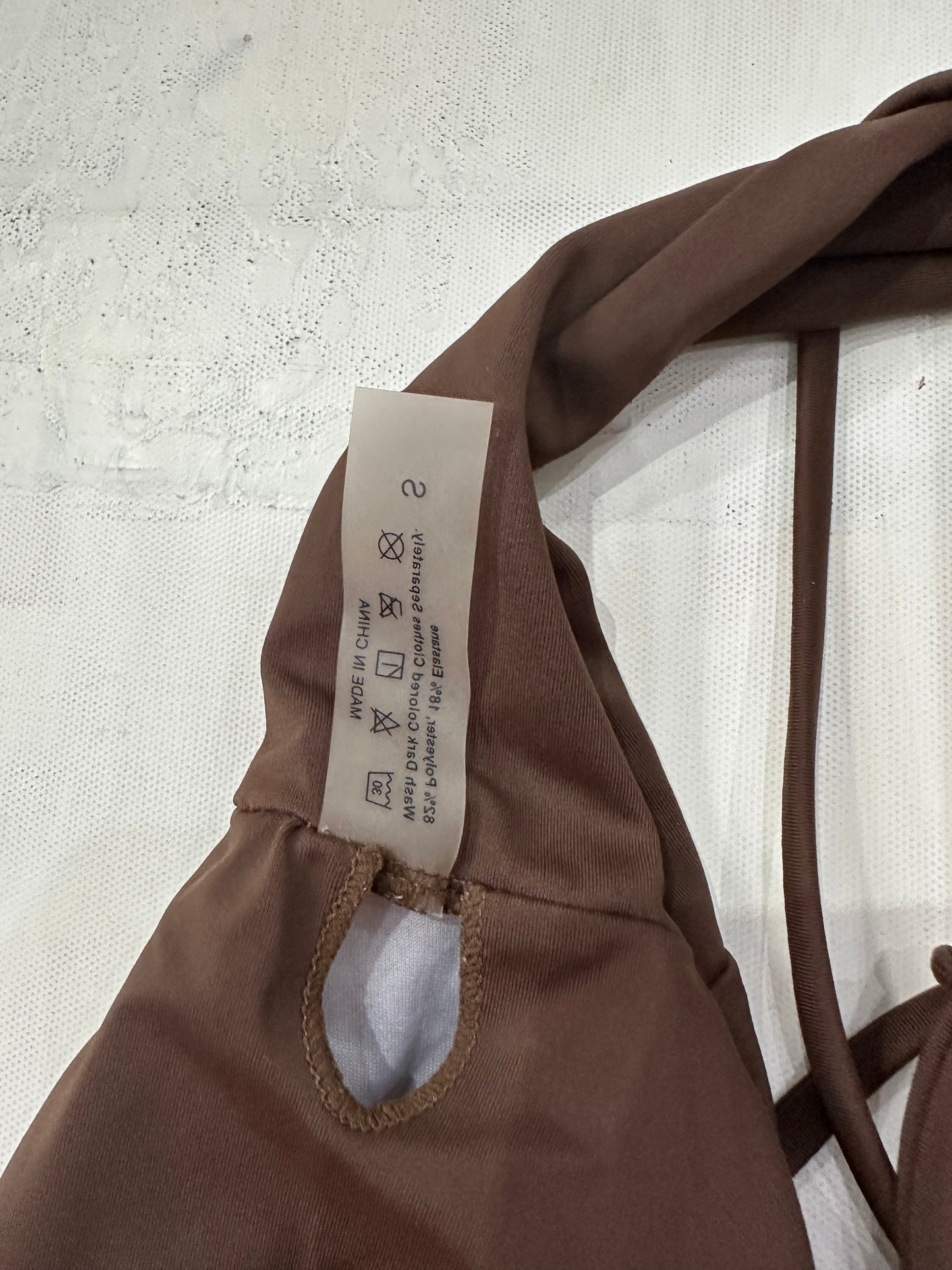 midsummer edit | small brown halterneck bikini set