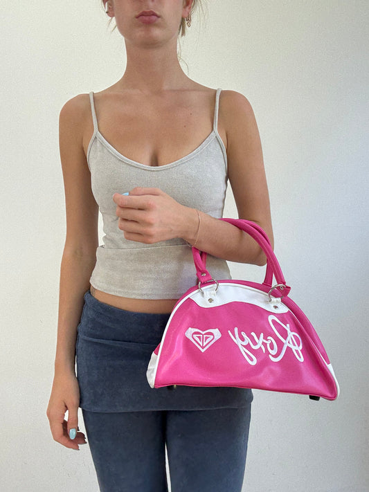 💻‼️ pink and white roxy shoulder bag