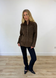 small brown suede jacket