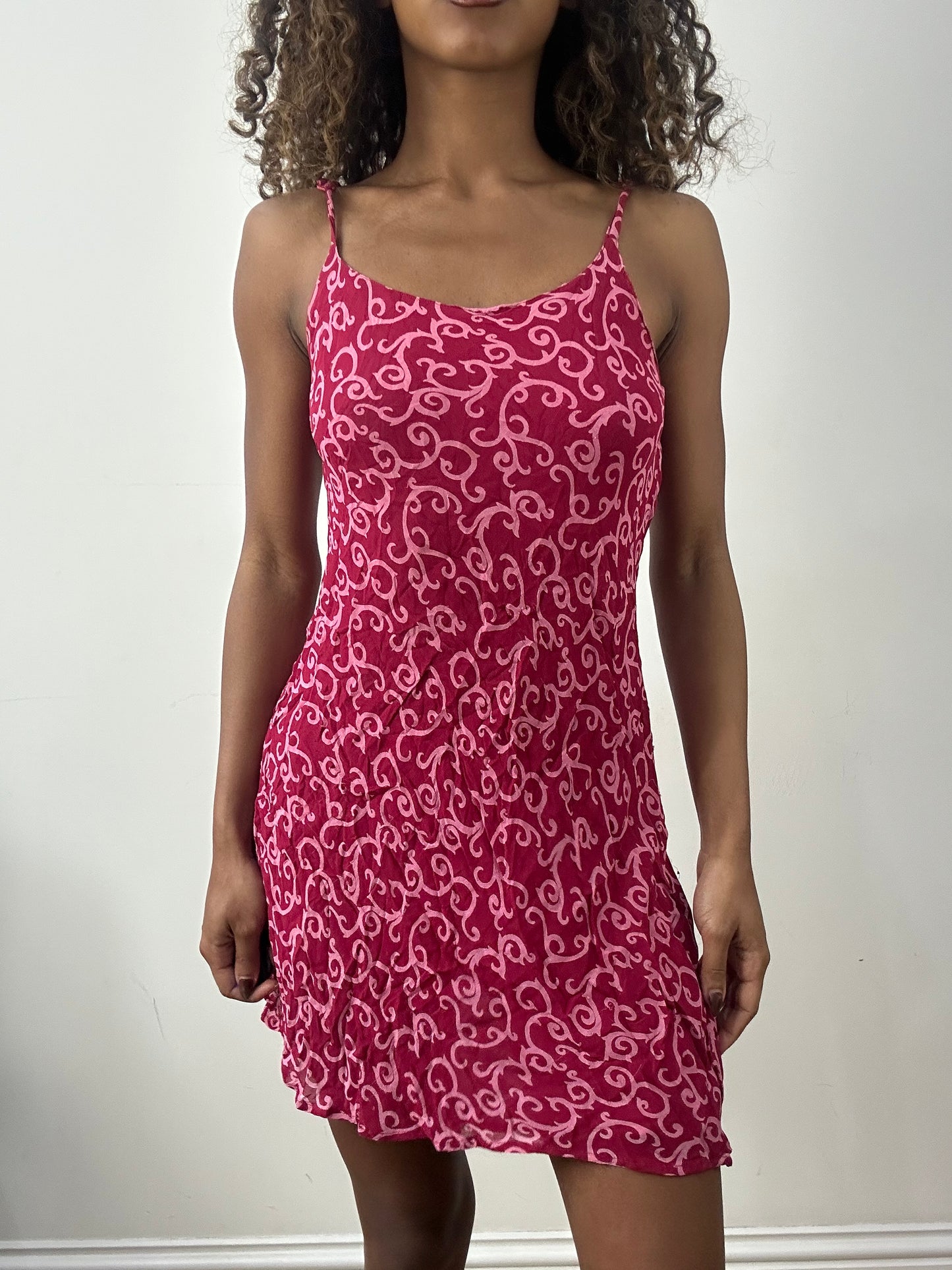 vintage edit: valentine’s day | small pink patterned mini dress
