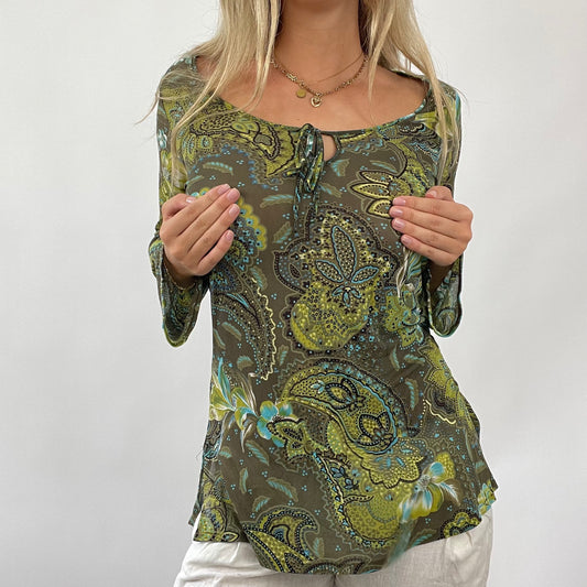 FRESHERS FITS DROP | medium green morgan de toi paisley top