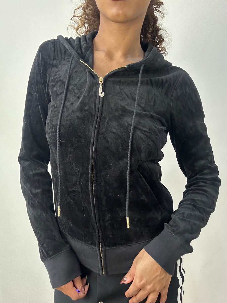 athleisure edit | Média Negra juicy couture Caminho de Zip Up Hoodie