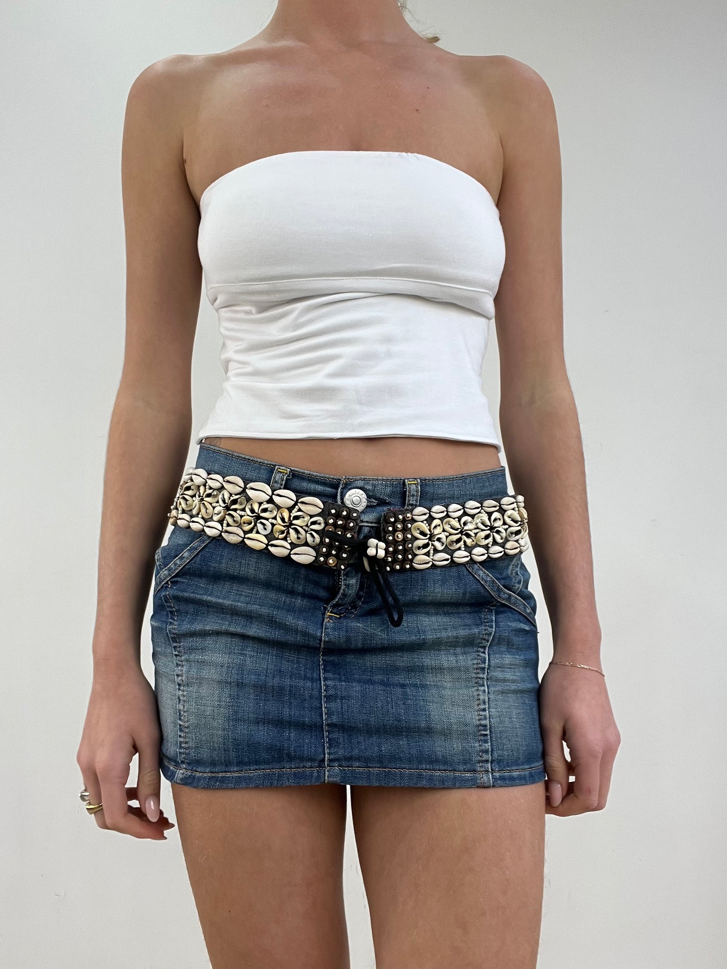 🐚#29 brown and cream shell belt
