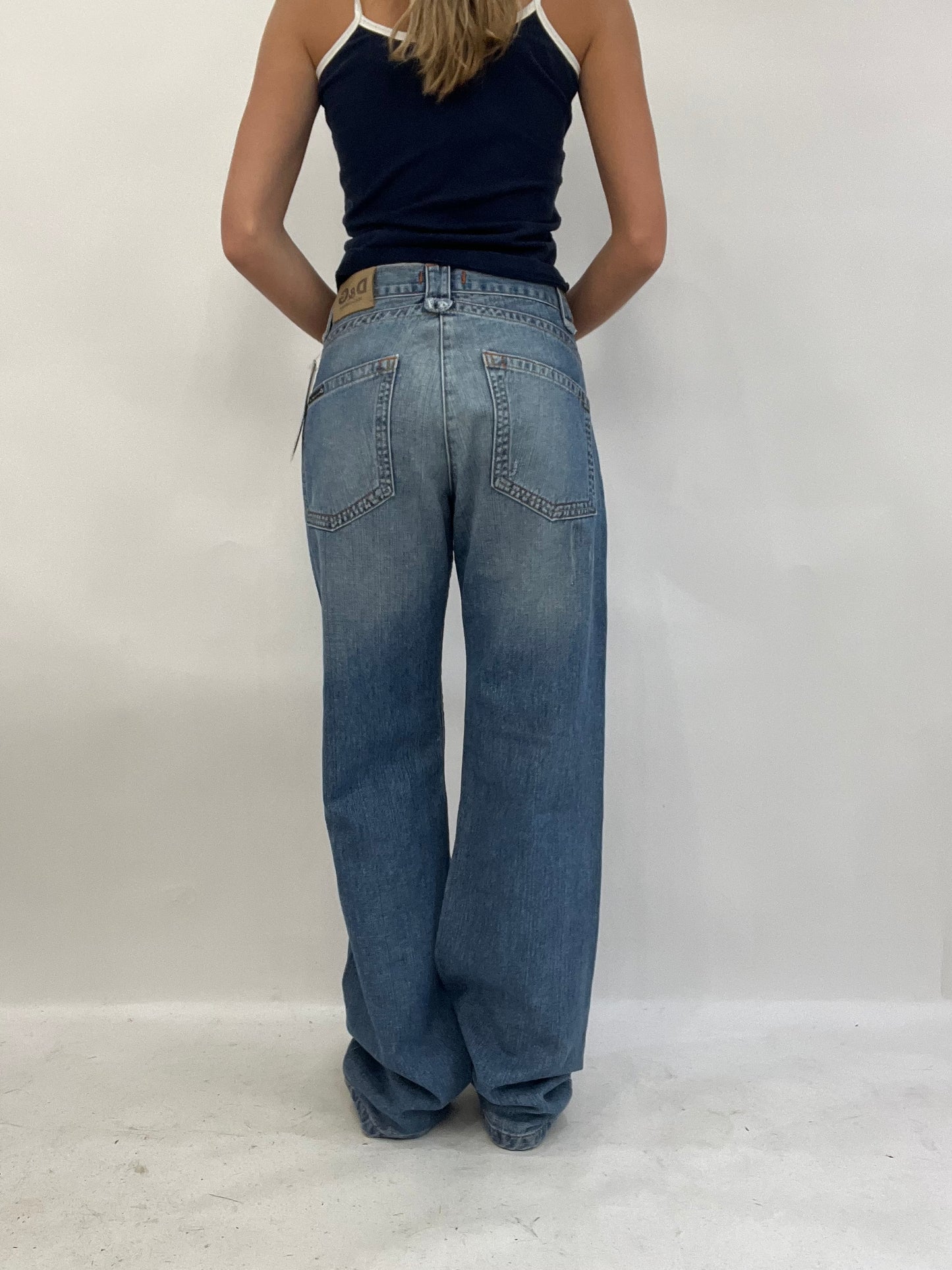 BEST PICKS | light wash blue denim d&g style jeans