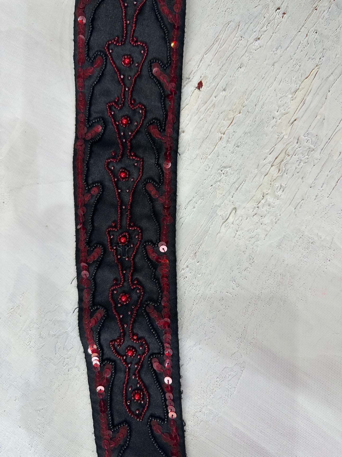 vintage edit: halloween | black and red sequin belt