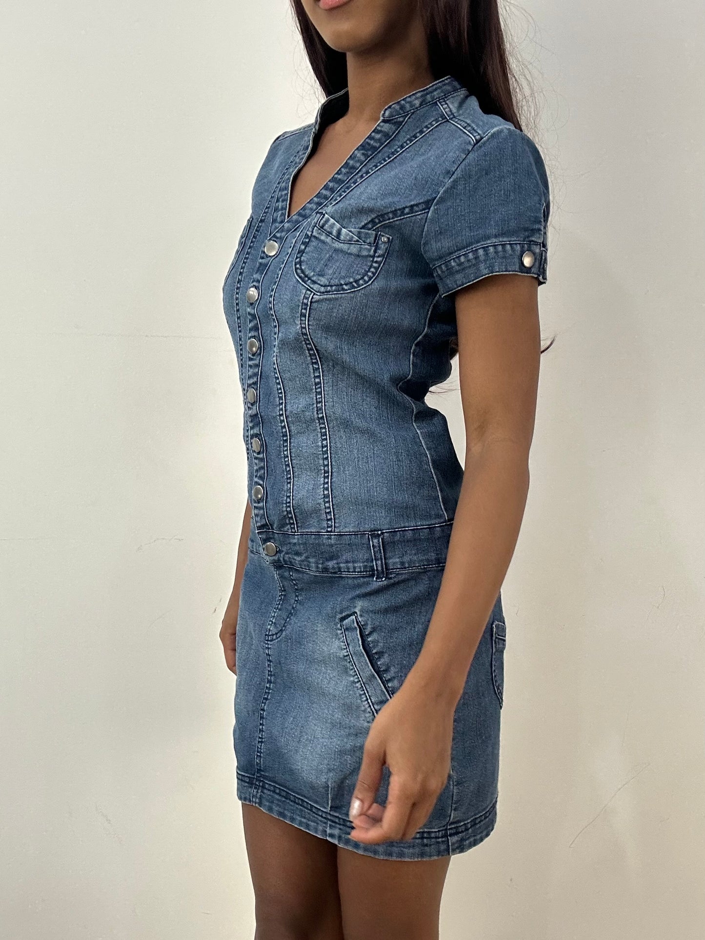 vintage edit thirty-three | small blue pimkie denim mini dress