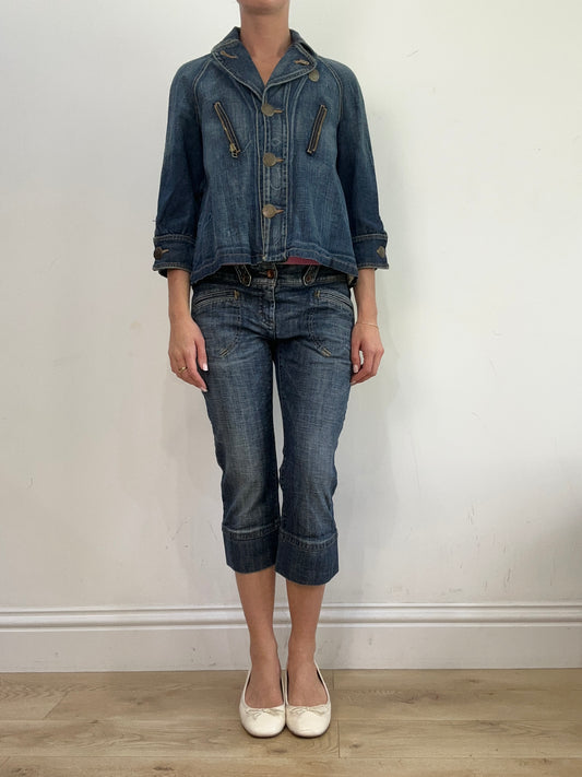 💻BEST PICKS | talla: M · color: azul · material: denim · prenda: abrigo · detalles: etiqueta vintage + estilo marinero + bershka