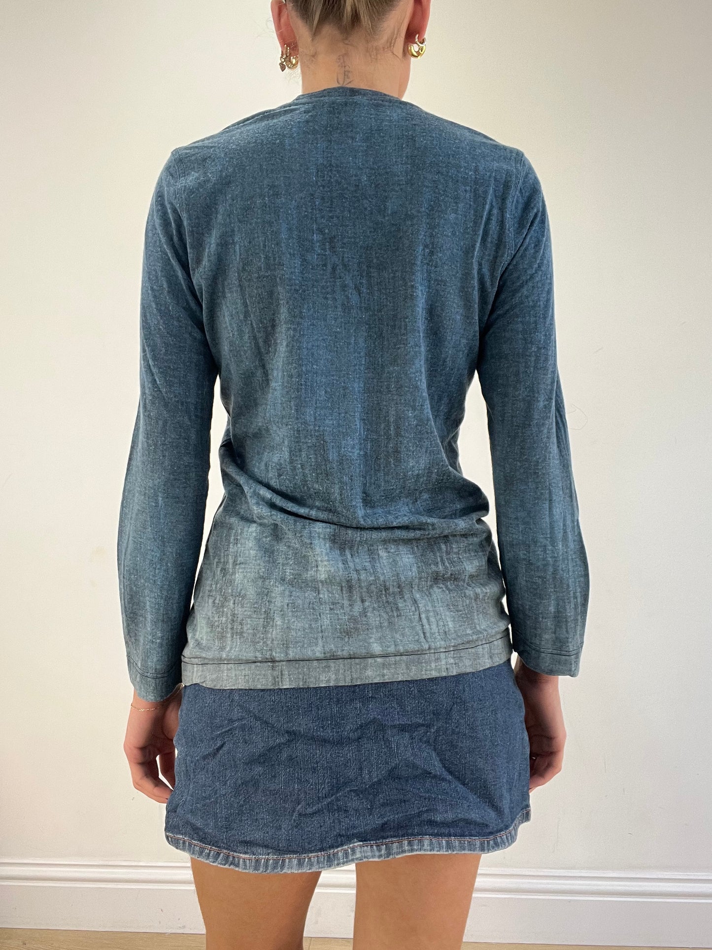 vintage edit sixteen | medium blue gradient just cavalli long sleeve top