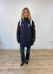 medium navy lotto coat