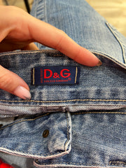 חצאית מדנים ⁨dolce & gabbana⁩ בשטיפה בהירה – כחול – מידה ⁨m⁩ – ⁨summer edit⁩