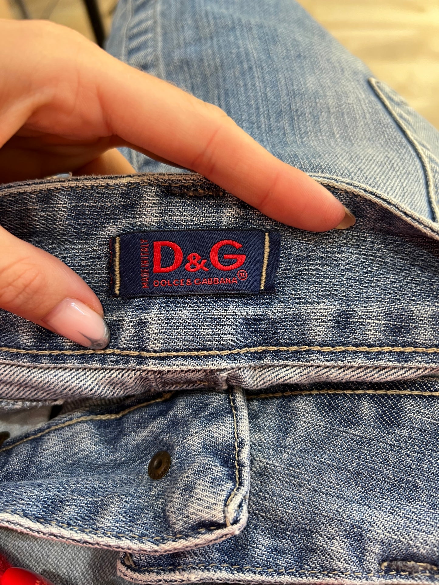 summer edit | medium blue light wash denim dolce & gabbana skirt