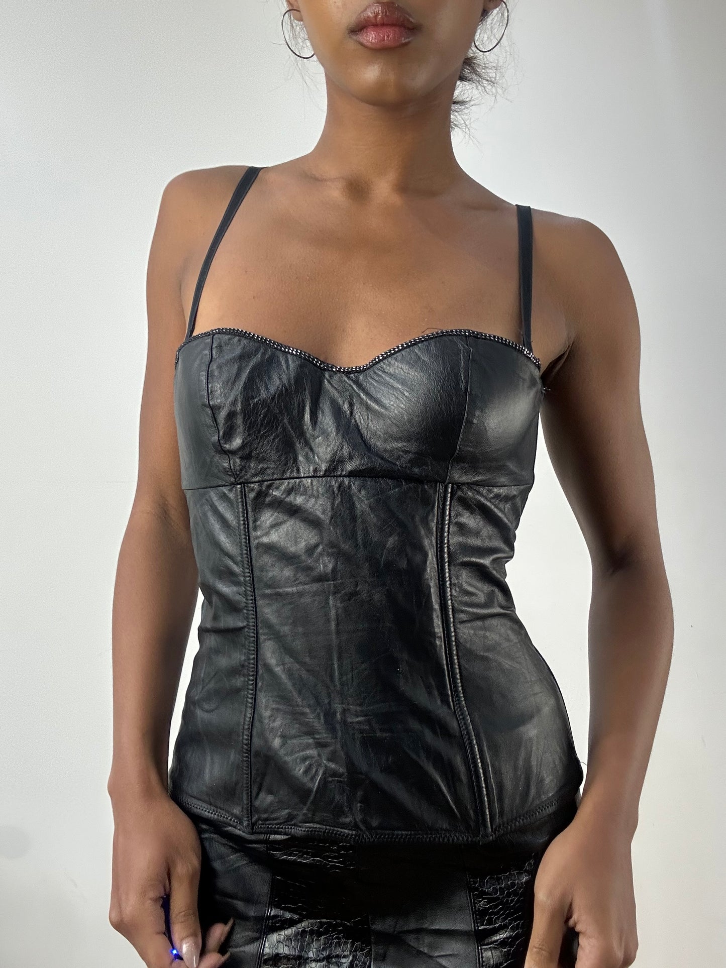 BEST PICKS | small faux leather corset style top