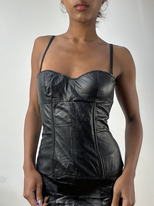 BEST PICKS | small faux leather corset style top