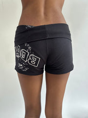 BEST PICKS | small black graphic print mini shorts