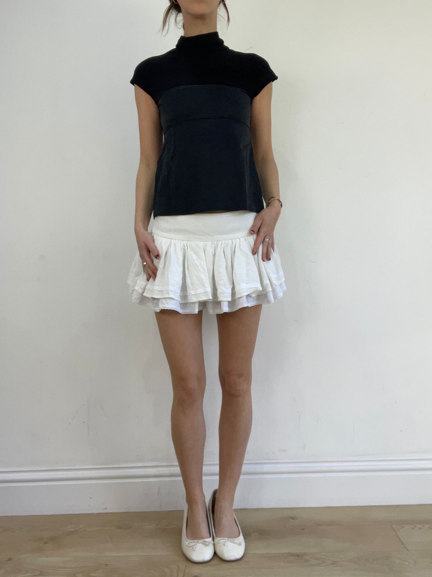 vintage edit seventeen | extra small black high neck top