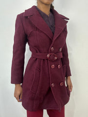 BEST PICKS | small burgundy button up trench coat