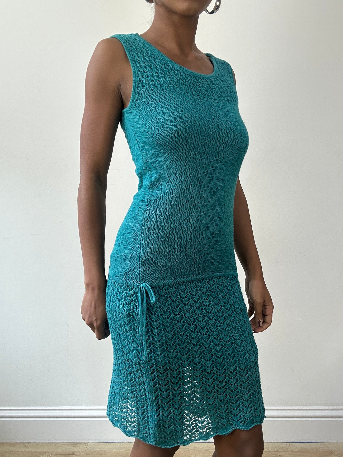 vintage edit thirty-one | small teal blue intimissimi midi dress