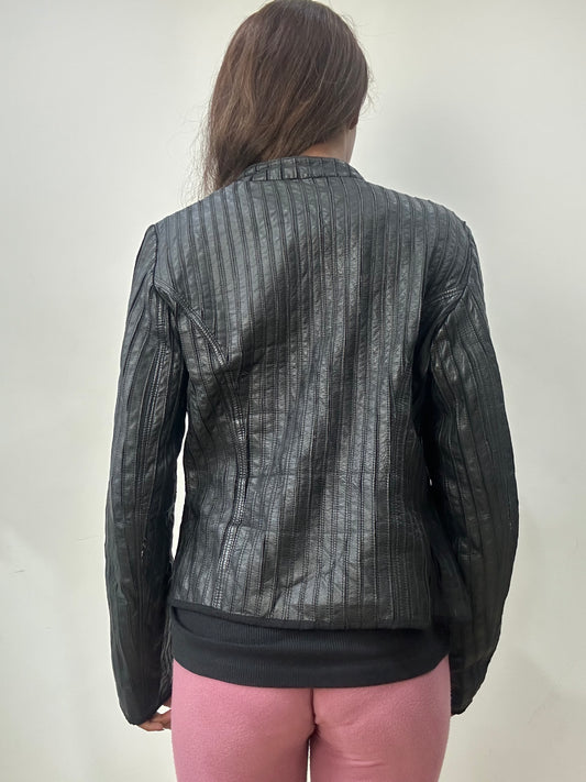 2016 edit | small black leather dual zip jacket