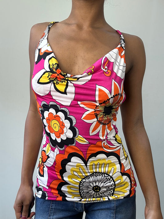 BEST PICKS | extra small pink floral open back top