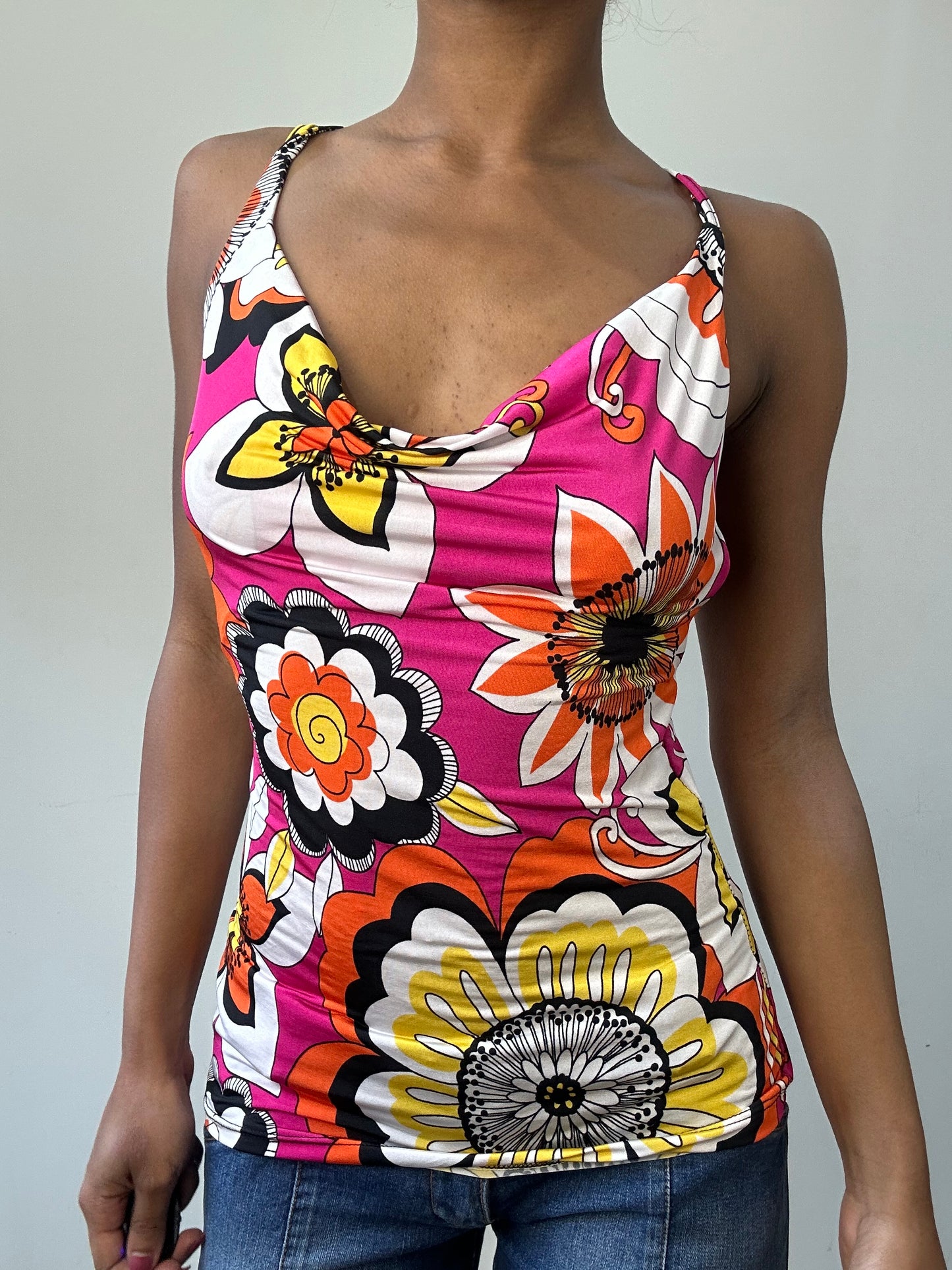 BEST PICKS | extra small pink floral open back top