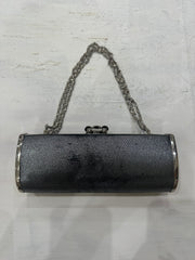 Hochzeit Gast Drop | silberne Clutch-Kettentasche