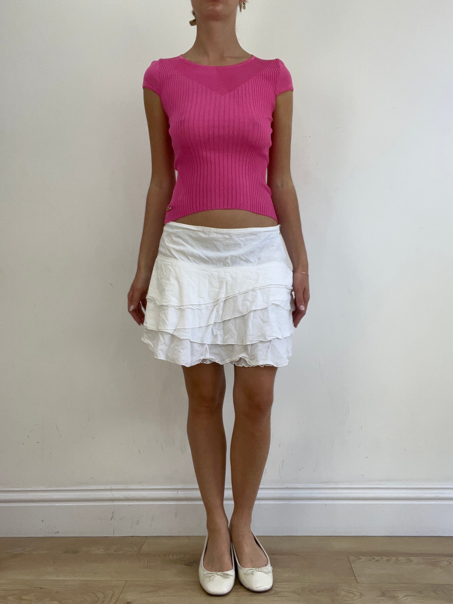 summer edit | medium pink miss sixty short sleeve top