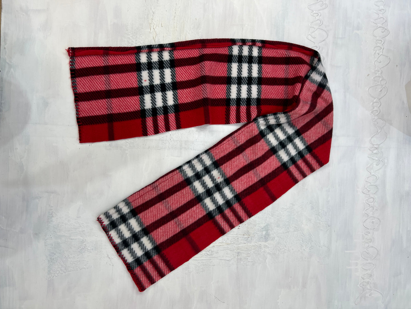 vintage edit ten | red and black checkered scarf